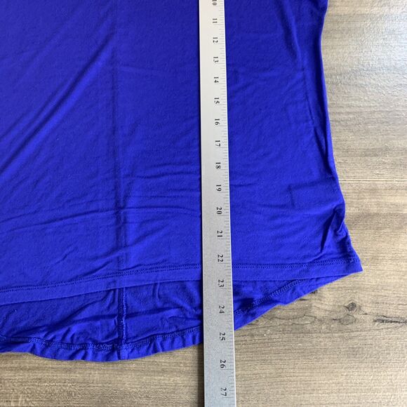 Cable & Gauge Womens Top Blouse Grommet 3/4 Sleeve Blue Purple Size Medium - Picture 9 of 10